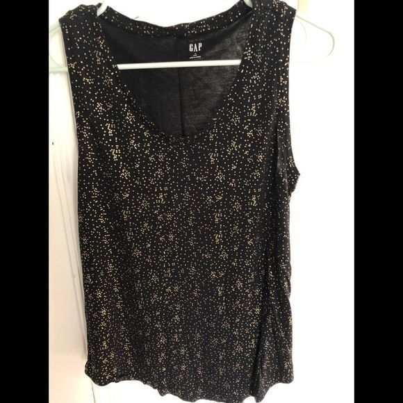 GAP Luxe tank gold glitter size M - Picture 1 of 4